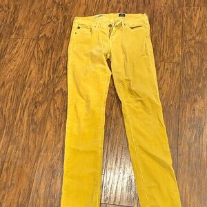 AG Adriano Goldschmied Women's Yellow Straight Leg Pants 27R